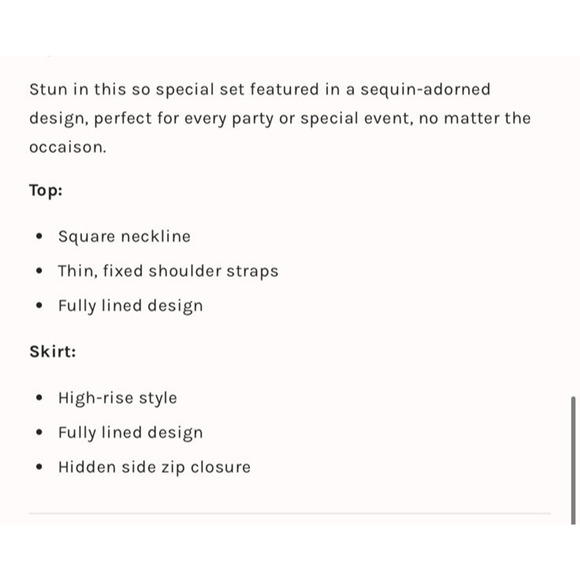 Free People Porter Sequin Top and Skirt Set Medium Boho Sold Out $350 Retail - Picture 3 of 16